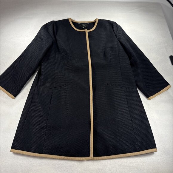 Talbots Jacket Womens Size 14 Over Coat Trench Old Money Waffle Knit - Picture 1 of 11